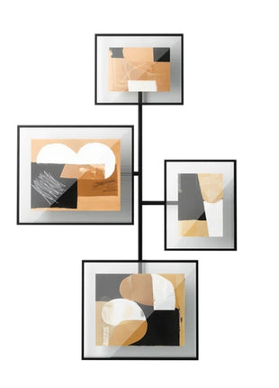 10123082-040 Umbra Flute fotolijst wall frame, set van 4 zwart