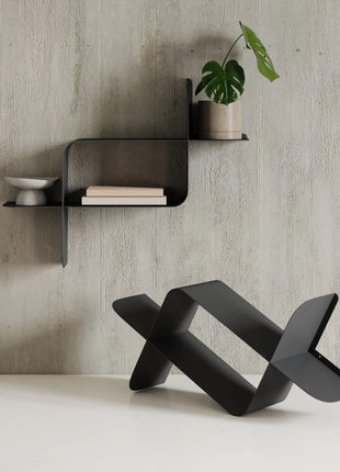 Umbra Montage wandplank shelf zwart metaal, set van 2