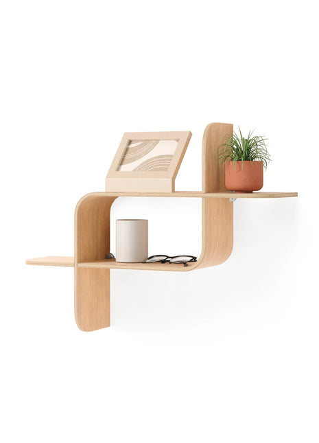 Umbra Montage wandplank shelf naturel hout