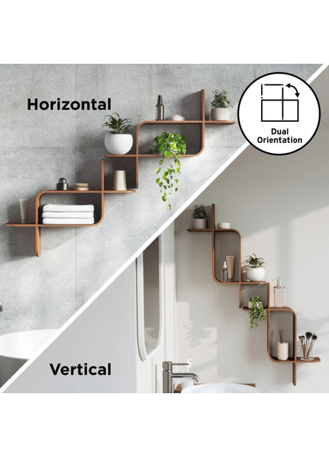 1017571 Umbra Montage wandplank licht-walnoten hout