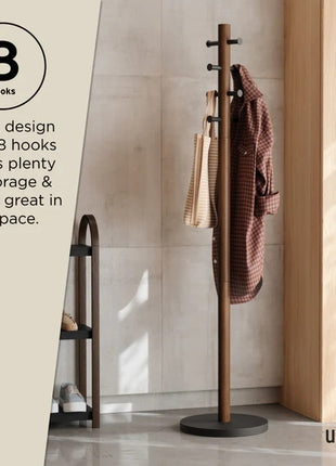 1005871-048 Umbra Pillar staande kapstok walnoten / zwart
