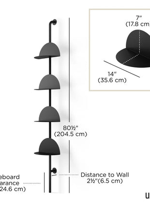 1021262-040 Umbra Solis verstelbare staande wandplank zwart