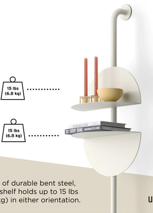 1021262-1313 Umbra Solis verstelbare staande wandplank zand