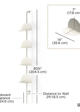 1021262-1313 Umbra Solis verstelbare staande wandplank zand