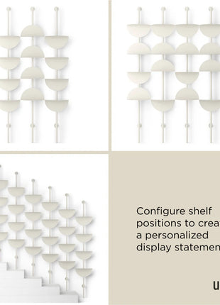 1021262-1313 Umbra Solis verstelbare staande wandplank zand