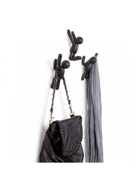 Umbra Buddy Hooks wandhaken, set 3 stuks - zwart