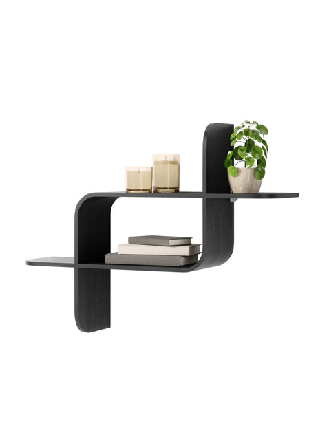 1017571 Umbra Montage wandplank zwart hout