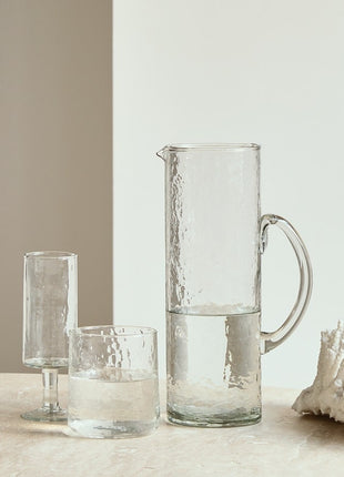 106696 Urban Nature Culture glas / wijnglas op voet hammered