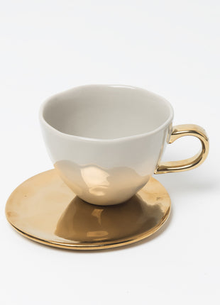 1504645 Good Morning Cup cappuccino / thee kop gray morn gouden oor