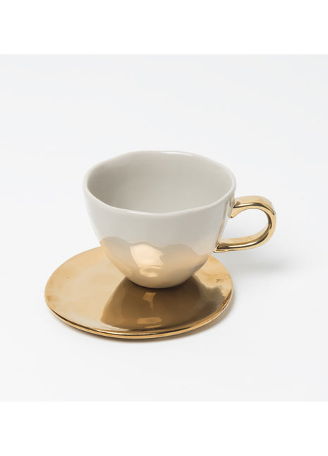 1504645 Good Morning Cup cappuccino / thee kop gray morn gouden oor