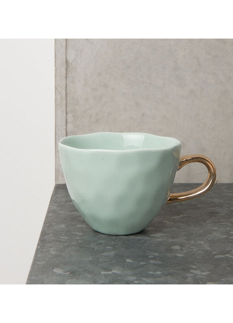 103270 Good Morning Cup cappuccino / thee celadon gouden oor