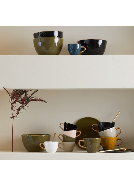 106208 Good Morning espresso kop gray morn gouden oor