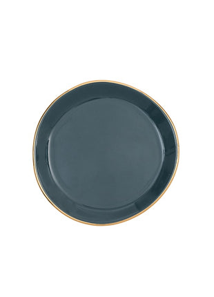 105247 Good Morning bord / plate small blauw / groen 9 cm