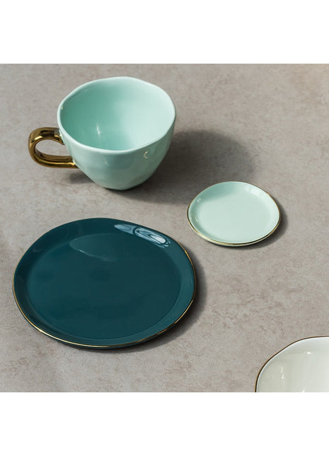 105248 Good Morning bord / plate small celadon 9 cm