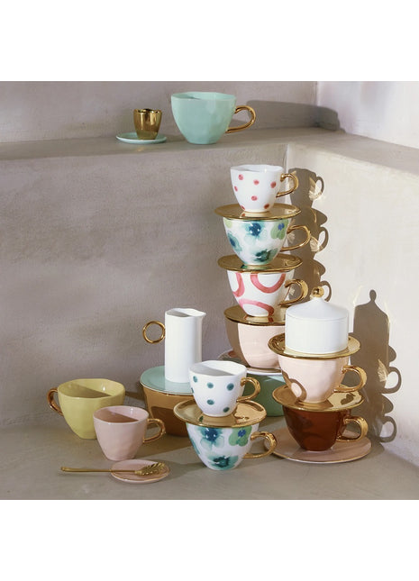 103268 Good Morning Cup cappuccino / thee oud roze gouden oo