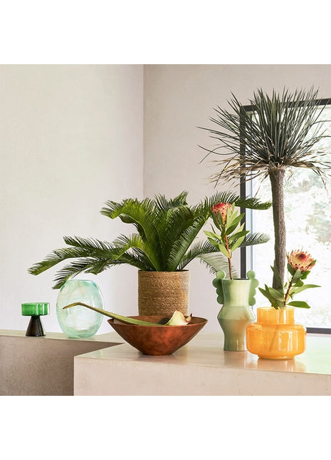 107501 Urban Nature Nostra glazen vaas waterkers - groen
