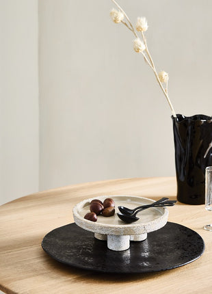 106790 Urban Nature Culture serveerbord rond 38cm. zwart