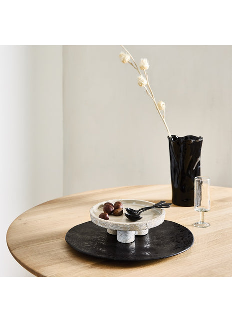 106790 Urban Nature Culture serveerbord rond 38cm. zwart