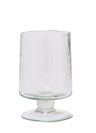 106696 Urban Nature Culture glas / wijnglas op voet hammered