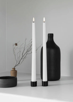 Uyuni Taper SLM LED dinerkaars wax - 2 stuks Nordic wit 32cm