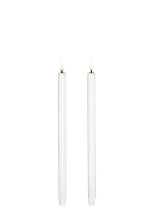 Uyuni Taper Smooth kleine dinerkaars nordic wit 25cm