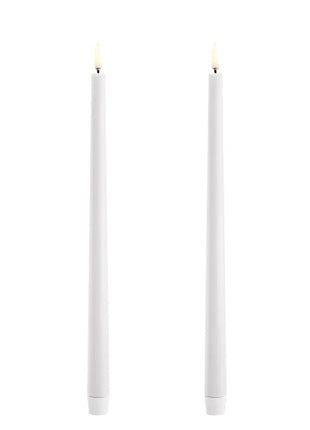 Uyuni Taper SLM LED dinerkaars wax - 2 stuks Nordic wit 32cm