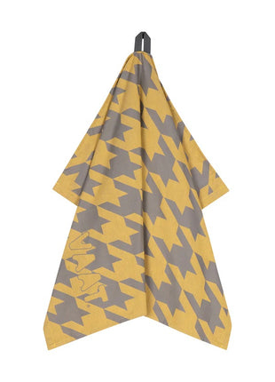 Vaat Amsterdam Gift Set keukendoek / theedoek I love pied de poule - geel / grijs