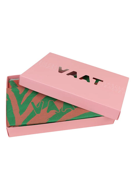 Vaat Gift Set keukendoek / theedoek I love pied de poule - koraal / groen