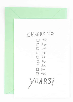 Verjaardagskaart cheers to ....