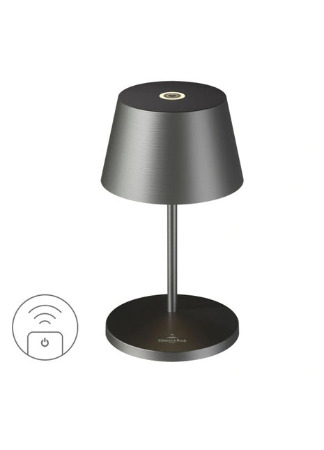 Villeroy & Boch Seoul RC lamp led oplaadbaar grafiet geborsteld - 97210