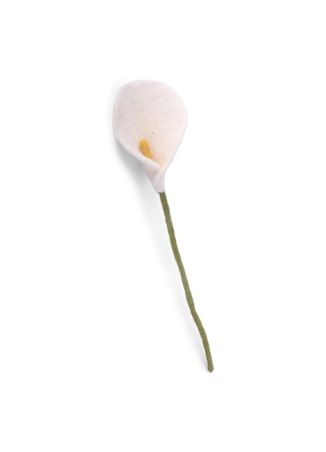Gry & Sif vilten bloem - lelie wit 34 cm