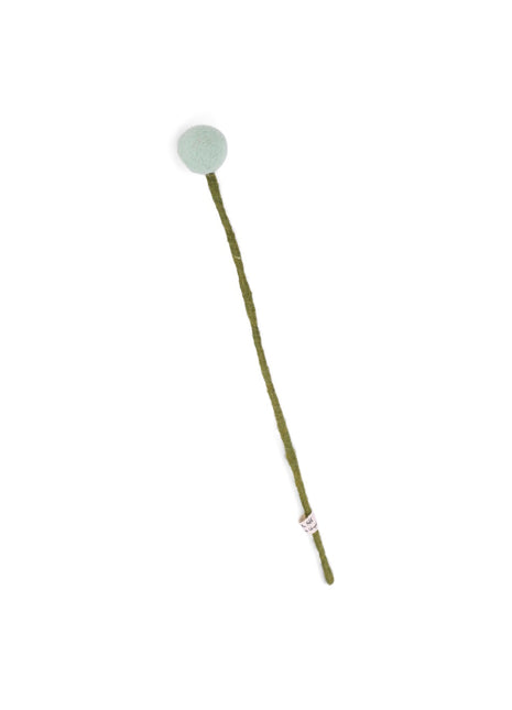 Gry & Sif vilten bloem op steel 2cm eucalyptus - 30 cm