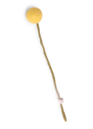 Gry & Sif vilten bloem op steel lichtgeel 30 cm