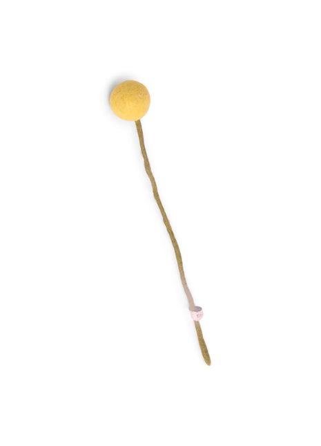 Gry & Sif vilten bloem op steel lichtgeel 30 cm