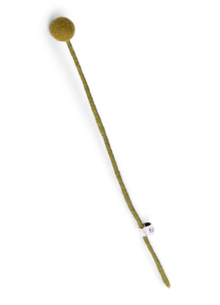 Gry & Sif vilten bloem op steel 2cm groen - 30 cm
