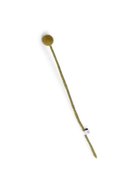 Gry & Sif vilten bloem op steel 2cm groen - 30 cm