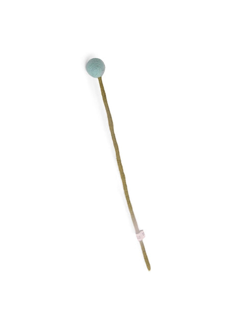 16829 Gry & Sif vilten bloem op steel 2cm turquoise