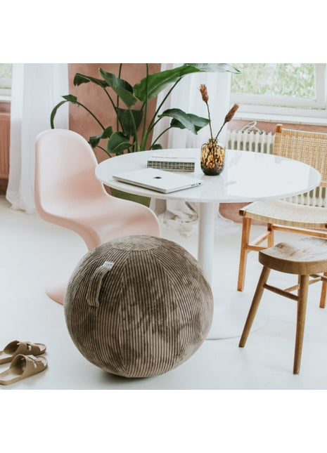 vluv bal zitbal nougat rib stof corduroy balans bureau