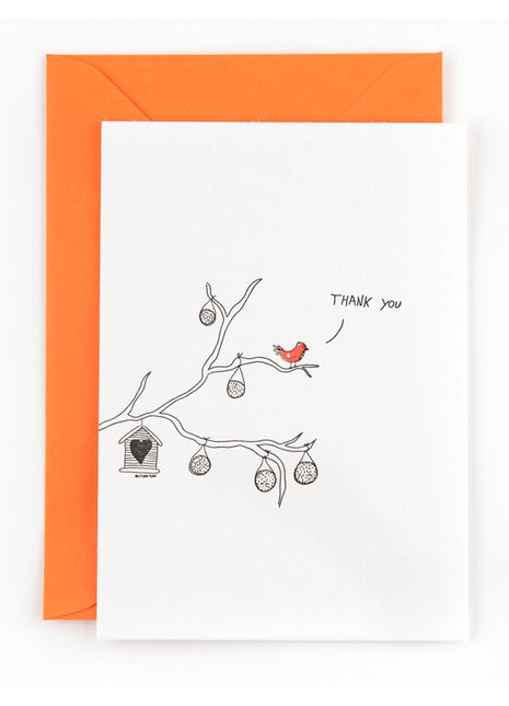 Ansichtkaart / Wenskaart bedankt - thank you birdie