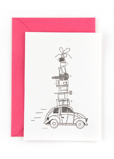 Ansichtkaart / Wenskaart - verhuizing - on the move