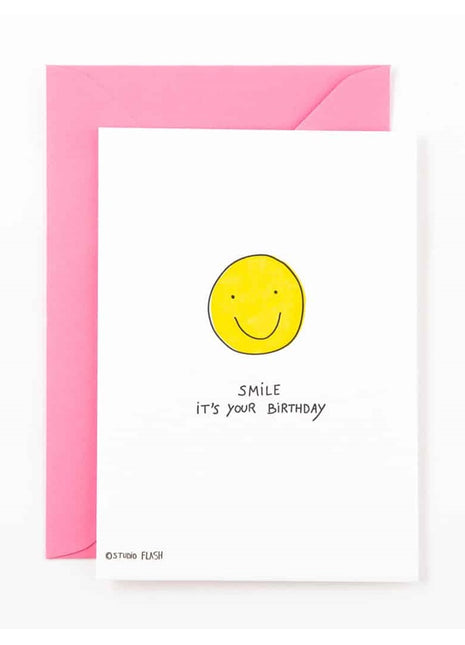 Ansichtkaart / Wenskaart verjaardag - smile