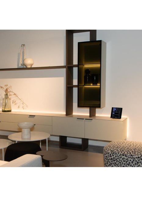 Intertime woordklok nederlands 20cm - zwart