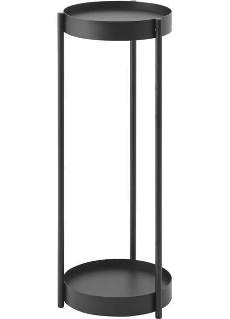 Yamazaki Tower 2-laags plantenstandaard met zwenkwiel zwart