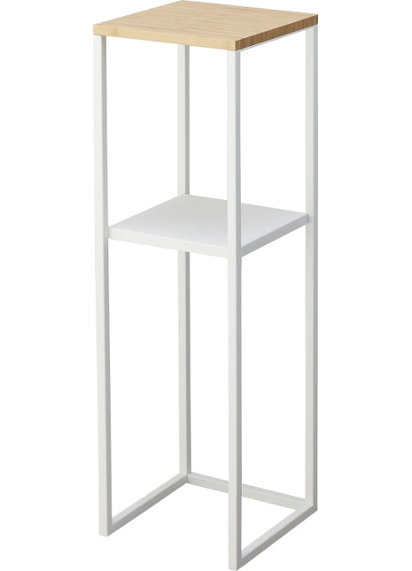 Yamazaki Tower plantenrek 2-laags met houten blad wit