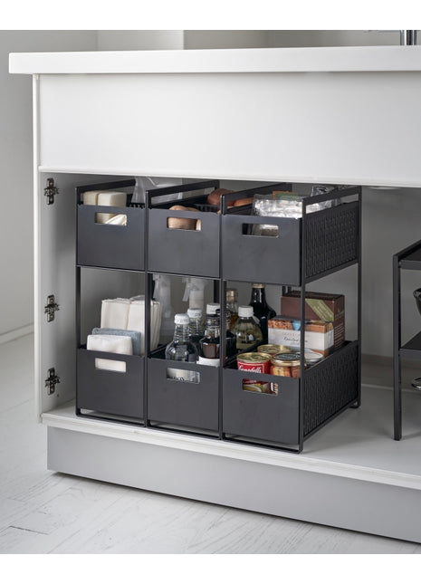 Yamazaki Tower keukenrek met manden zwart