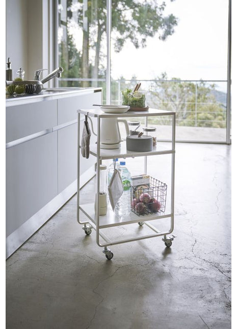 Yamazaki Tower keukentrolley 3-laag wit