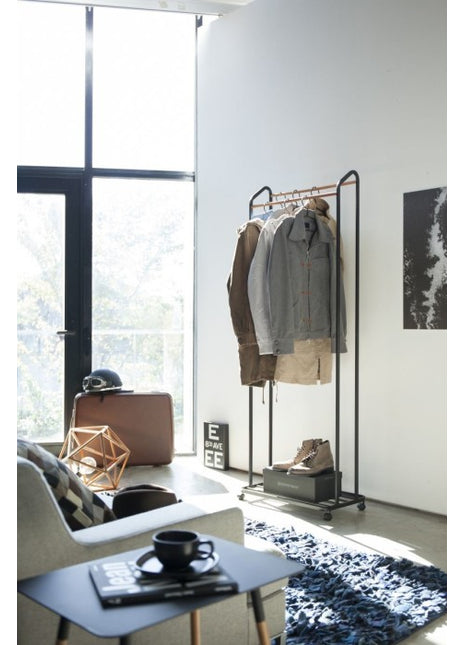 03517 Yamazaki Coat Rack kledingrek - garderobe - kapstok - zwart