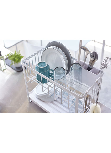 Yamazaki Tower afdruiprek afwas 2 niveaus wit