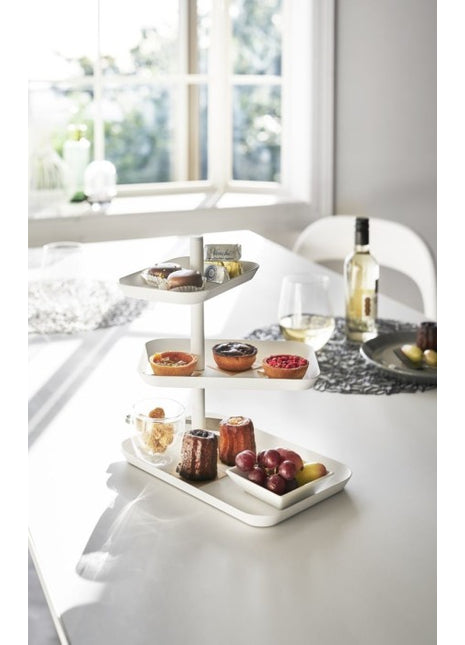 04280 Yamazaki Etagere / cake stand Tower 3 laags wit