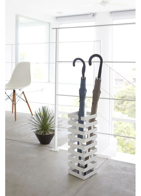 02362 Yamazaki Brick paraplubak square vierkant - staal - wit